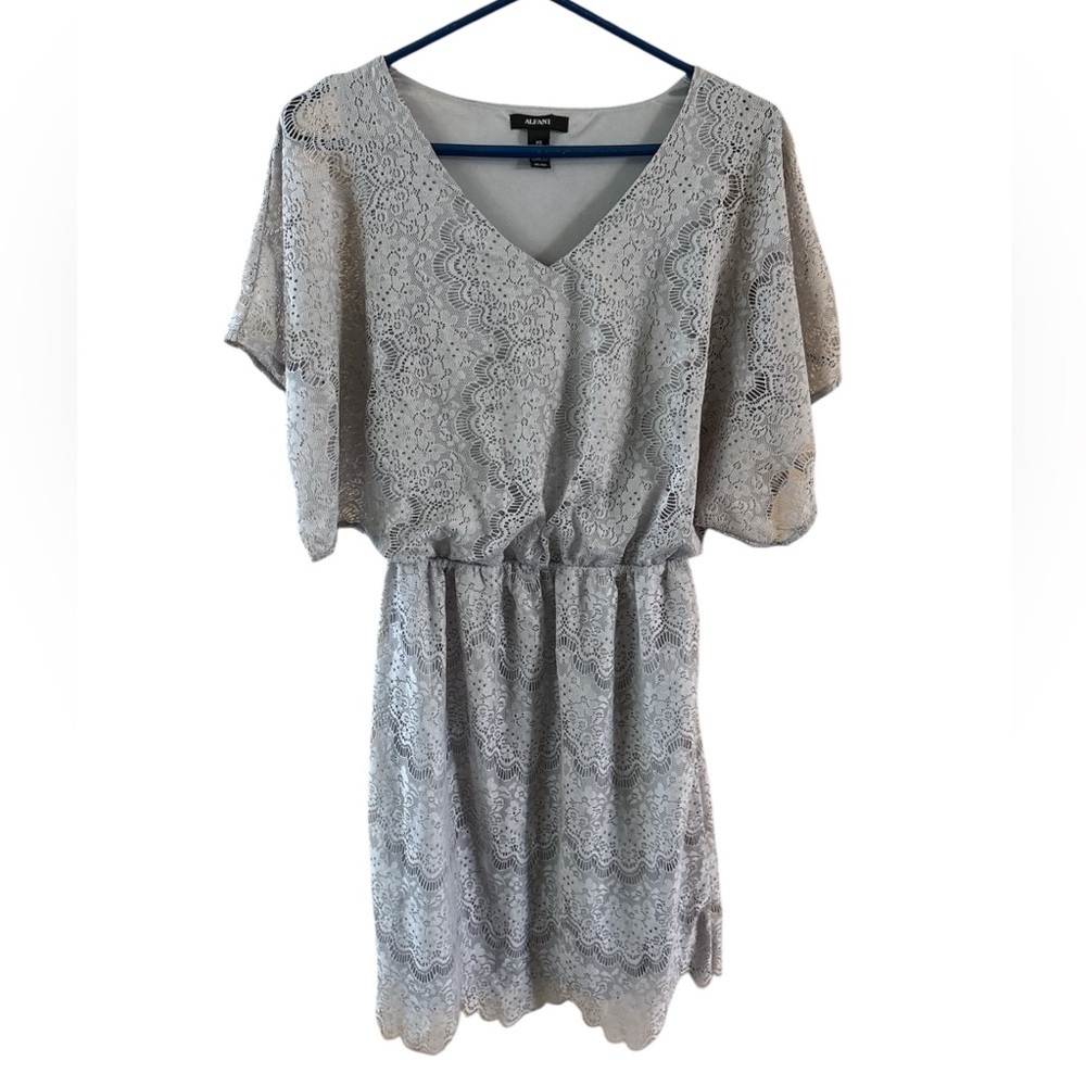 Alfani CLOSET CLEANOUT gray lace dress size XS